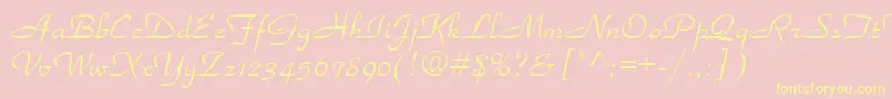 ParkavenueNormala Font – Yellow Fonts on Pink Background