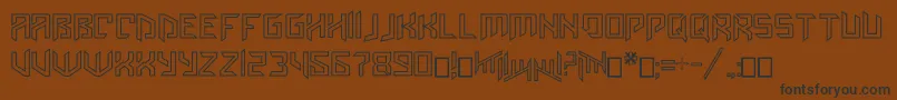Amazoostrovinline Font – Black Fonts on Brown Background