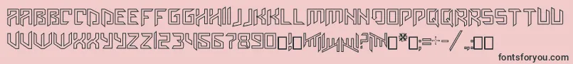 Amazoostrovinline Font – Black Fonts on Pink Background