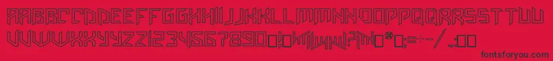 Amazoostrovinline Font – Black Fonts on Red Background
