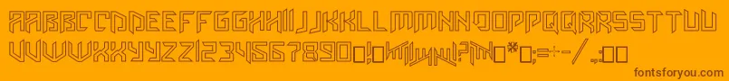 Amazoostrovinlineフォントについての詳細 フォントAmazoostrovinline – オレンジの背景に茶色のフォント