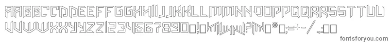 Amazoostrovinline Font – Gray Fonts on White Background