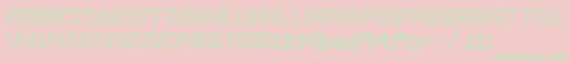 Amazoostrovinline Font – Green Fonts on Pink Background
