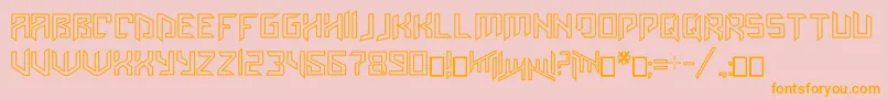 Amazoostrovinline Font – Orange Fonts on Pink Background