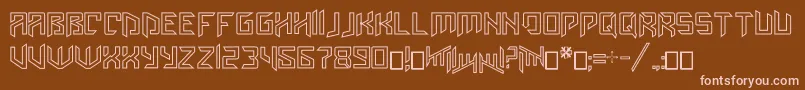 Amazoostrovinline Font – Pink Fonts on Brown Background