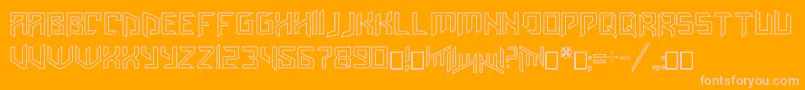Police Amazoostrovinline – polices roses sur fond orange