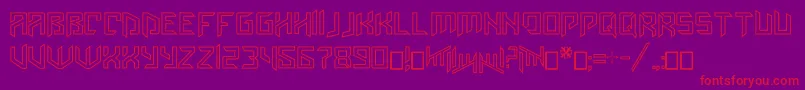 Amazoostrovinline Font – Red Fonts on Purple Background