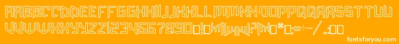 Amazoostrovinline Font – White Fonts on Orange Background