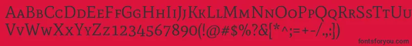 MatescRegular Font – Black Fonts on Red Background
