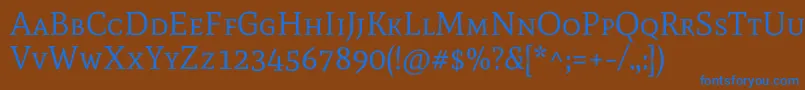 MatescRegular Font – Blue Fonts on Brown Background