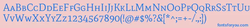 MatescRegular Font – Blue Fonts on Pink Background