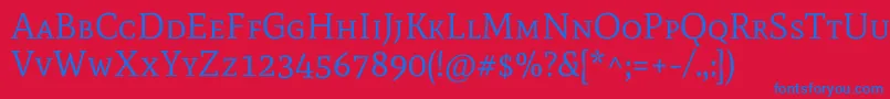 Weitere Informationen zur MatescRegular-Schriftart MatescRegular-Schriftart – Blaue Schriften auf rotem Hintergrund