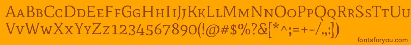 MatescRegular Font – Brown Fonts on Orange Background
