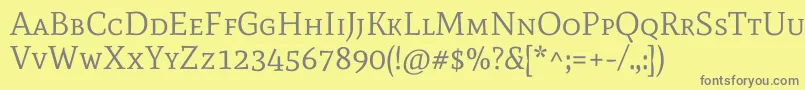 MatescRegular Font – Gray Fonts on Yellow Background