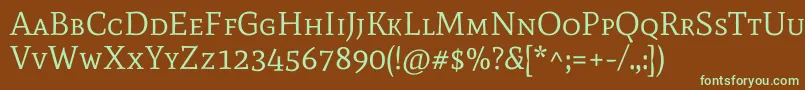 MatescRegular Font – Green Fonts on Brown Background