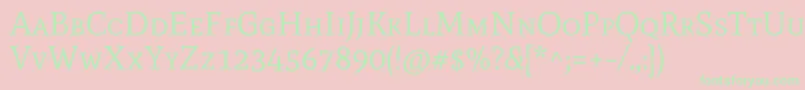 MatescRegular Font – Green Fonts on Pink Background