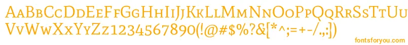 MatescRegular-Schriftart – Orangefarbene Schriften auf weißem Hintergrund