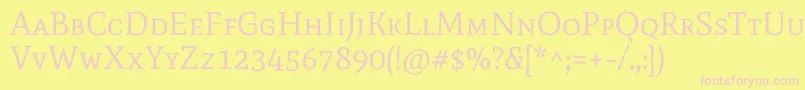 MatescRegular Font – Pink Fonts on Yellow Background