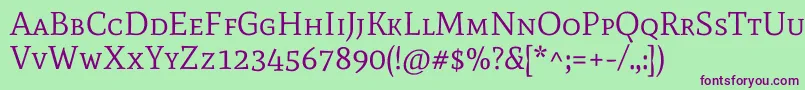 MatescRegular Font – Purple Fonts on Green Background