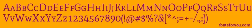 MatescRegular Font – Purple Fonts on Orange Background