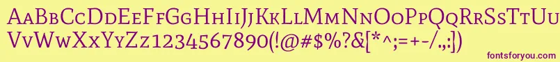 MatescRegular Font – Purple Fonts on Yellow Background