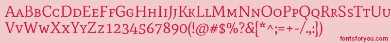 MatescRegular Font – Red Fonts on Pink Background