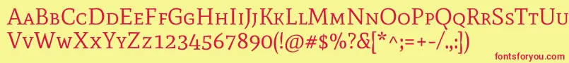 MatescRegular Font – Red Fonts on Yellow Background