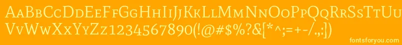 MatescRegular Font – Yellow Fonts on Orange Background