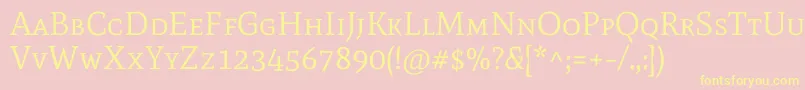 MatescRegular Font – Yellow Fonts on Pink Background