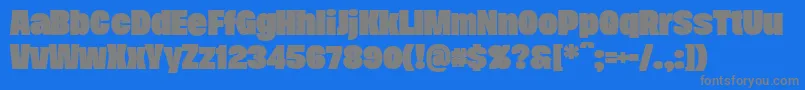 DueraNormblacPersonal Font – Gray Fonts on Blue Background
