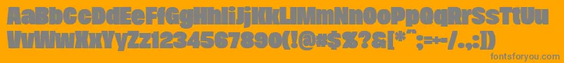 DueraNormblacPersonal Font – Gray Fonts on Orange Background