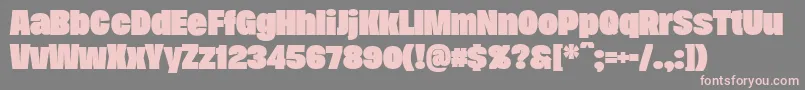 DueraNormblacPersonal Font – Pink Fonts on Gray Background