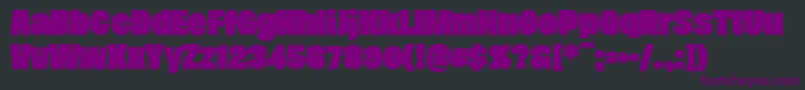 DueraNormblacPersonal Font – Purple Fonts on Black Background