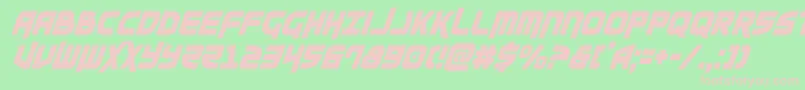 Moltorscondital Font – Pink Fonts on Green Background