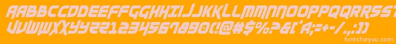 Moltorscondital Font – Pink Fonts on Orange Background