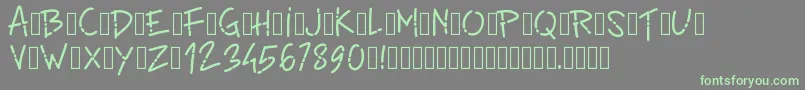 Pwlinefont-fontti – vihreät fontit harmaalla taustalla