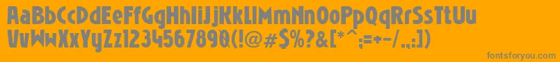 Niobium-Schriftart – Graue Schriften auf orangefarbenem Hintergrund