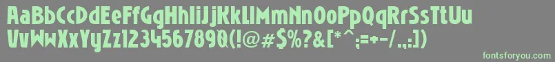 Niobium-Schriftart – Grüne Schriften auf grauem Hintergrund