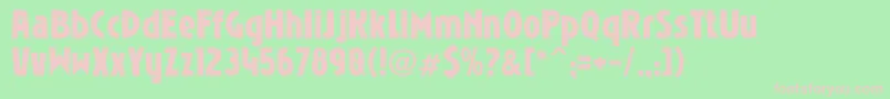 Niobium Font – Pink Fonts on Green Background