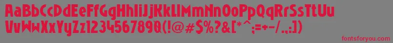Niobium Font – Red Fonts on Gray Background