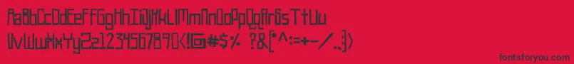 Robothead Font – Black Fonts on Red Background