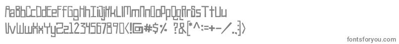 フォントRobothead – 白い背景に灰色の文字