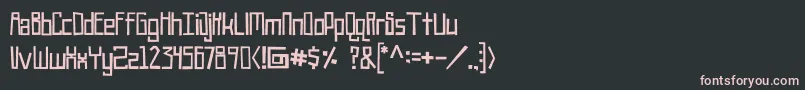 Czcionka Robothead – różowe czcionki na czarnym tle