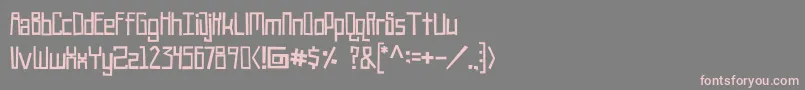 フォントRobothead – 灰色の背景にピンクのフォント