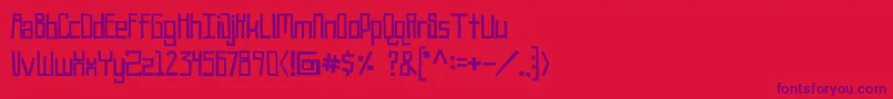 Robothead Font – Purple Fonts on Red Background