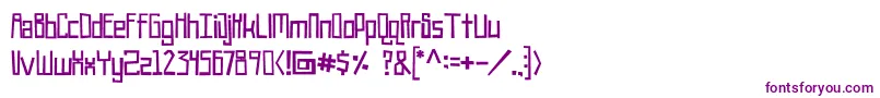 Robothead-Schriftart – Violette Schriften