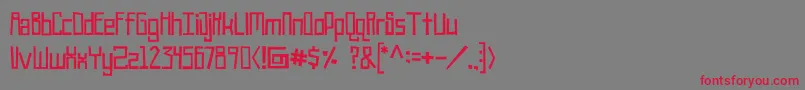 Robothead Font – Red Fonts on Gray Background