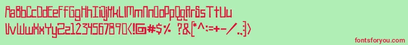 Robothead Font – Red Fonts on Green Background