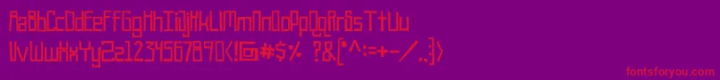 Robothead Font – Red Fonts on Purple Background