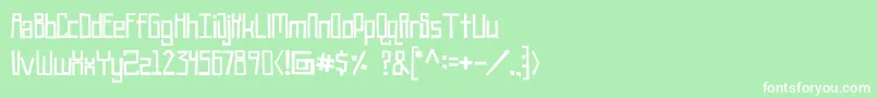 フォントRobothead – 緑の背景に白い文字